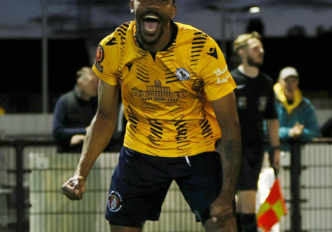 A Slough Town player celebrating